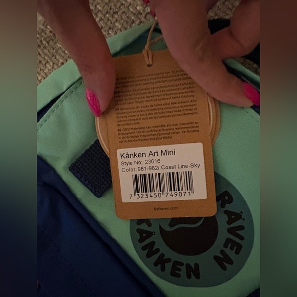 Fjällräven Kånken Art Mini Backpack – Coast Line Sky Limited Edition – Brand New - Picture 9 of 16